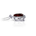 thumbnail image 4 of Galaxy Gold 14K Solid White Gold 18" Necklace with Natural Diamonds and a Marquise-Shaped Garnet, 14"-24" Sizes, January Birthstone, Symbol of Passion, 4 of 7