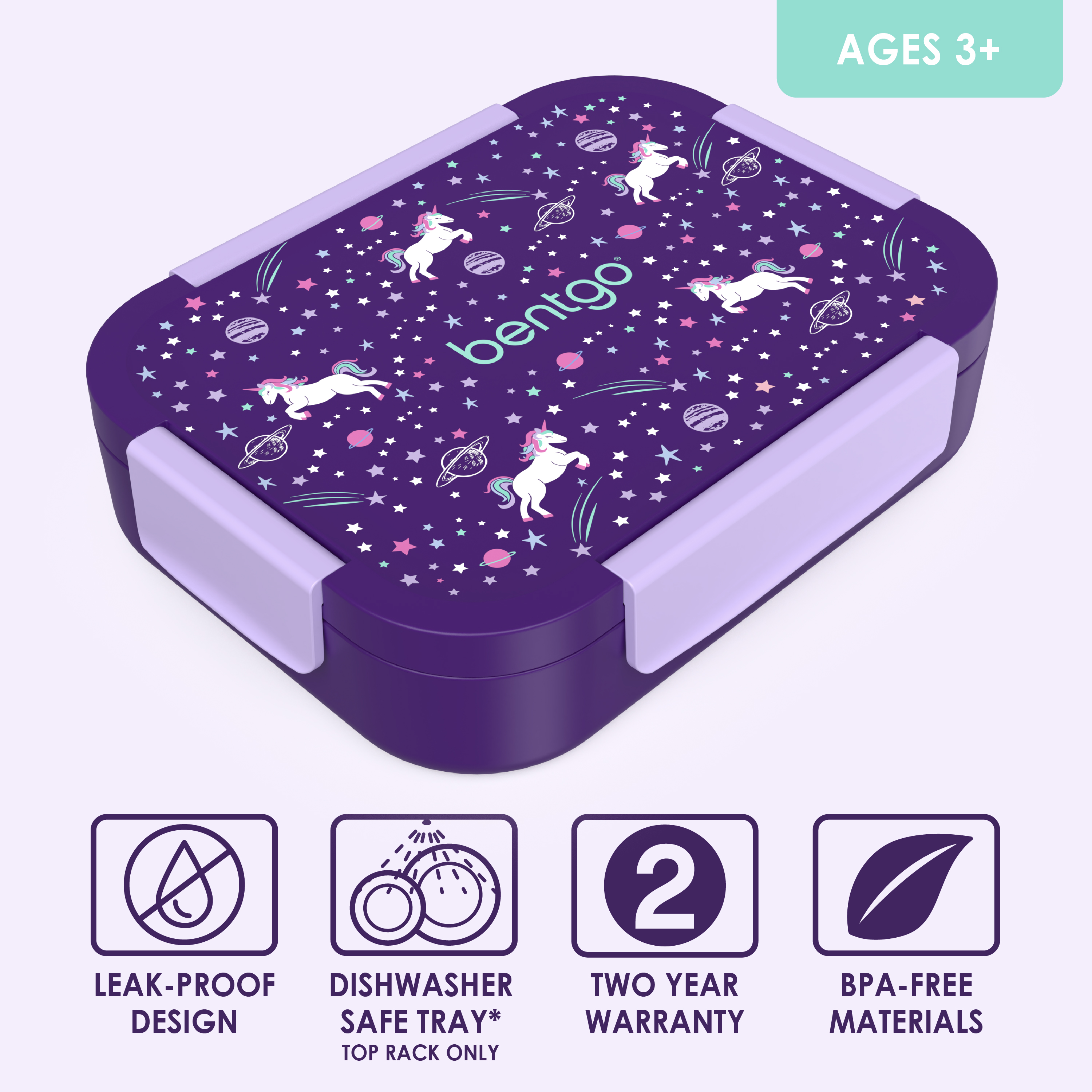 新品未開封 Bentgo ユニコーン Bentgo Kids Snap & Go Leak-Proof Lunch Box - Unicorn