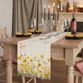 thumbnail image 2 of Table Runners 90 Inches Long Dress Scarves, Spring Yellow Floral Farmhouse Coffee/Dining/Kitchen Table Runner for Living Room, Farmhouse Country Flower Butterfly on Linen 13x90 Inch, 2 of 9