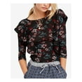 thumbnail image 4 of Free People Womens People Dock Street Knit Blouse, Black, X-Small, 4 of 4