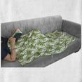 thumbnail image 6 of Irish Soft Flannel Fleece Blanket, Entangled Clover Leaves Twigs Celtic Pattern Botanical Filigree Inspired Retro Tile, Cozy Plush for Indoor and Outdoor Use, 50" x 70", Green Cream, by Ambesonne, 6 of 6