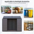 thumbnail image 6 of Zateety 8 x 6 FT Resin Outdoor Storage Shed with Built-in Floor, Waterproof, Lockable Door, 2 Windows & Vents, Weather Resistant Tool Shed for Garden Patio Backyard, 6 of 7