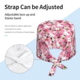 thumbnail image 3 of Salouo Rose Rabbit Print Adjustable Working Caps,1 Pcs Working Hats Elastic Scrub Hats Elastic Tie Back Hats Unisex Nurse Scrub Cap Nurse Hats ,One Size, 3 of 7