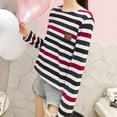 thumbnail image 2 of Camiseta para Mujer, Tops para Mujer, camiseta para Mujer, camiseta De manga larga De invierno, camiseta a rayas a la moda para Mujer, 2 of 5