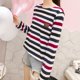 thumbnail image 2 of Camiseta para Mujer, Tops para Mujer, camiseta para Mujer, camiseta De manga larga De invierno, camiseta a rayas a la moda para Mujer, 2 of 5