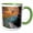 Green/White, variant on 3drose, Colorful Reflections in Canyon Stream, Hunter Canyon, Near Moab, Utah, 11oz Two-tone Green Mug