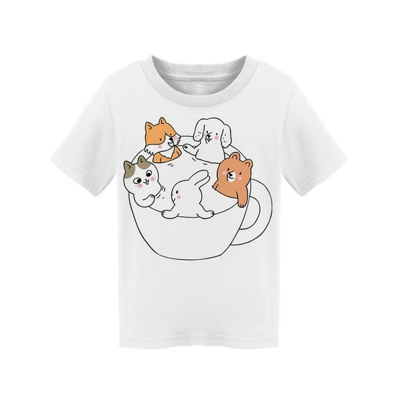 Cute Animal In Jacuzzi Cup Tee Toddler's -Image by Shutterstock