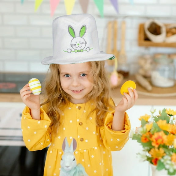 RXIRUCGD Easter Hat, Easter Bucket Hat, Cute Velvet Easter Bunny Fisherman Hat Decorative Cap for Travel Home Party Decor