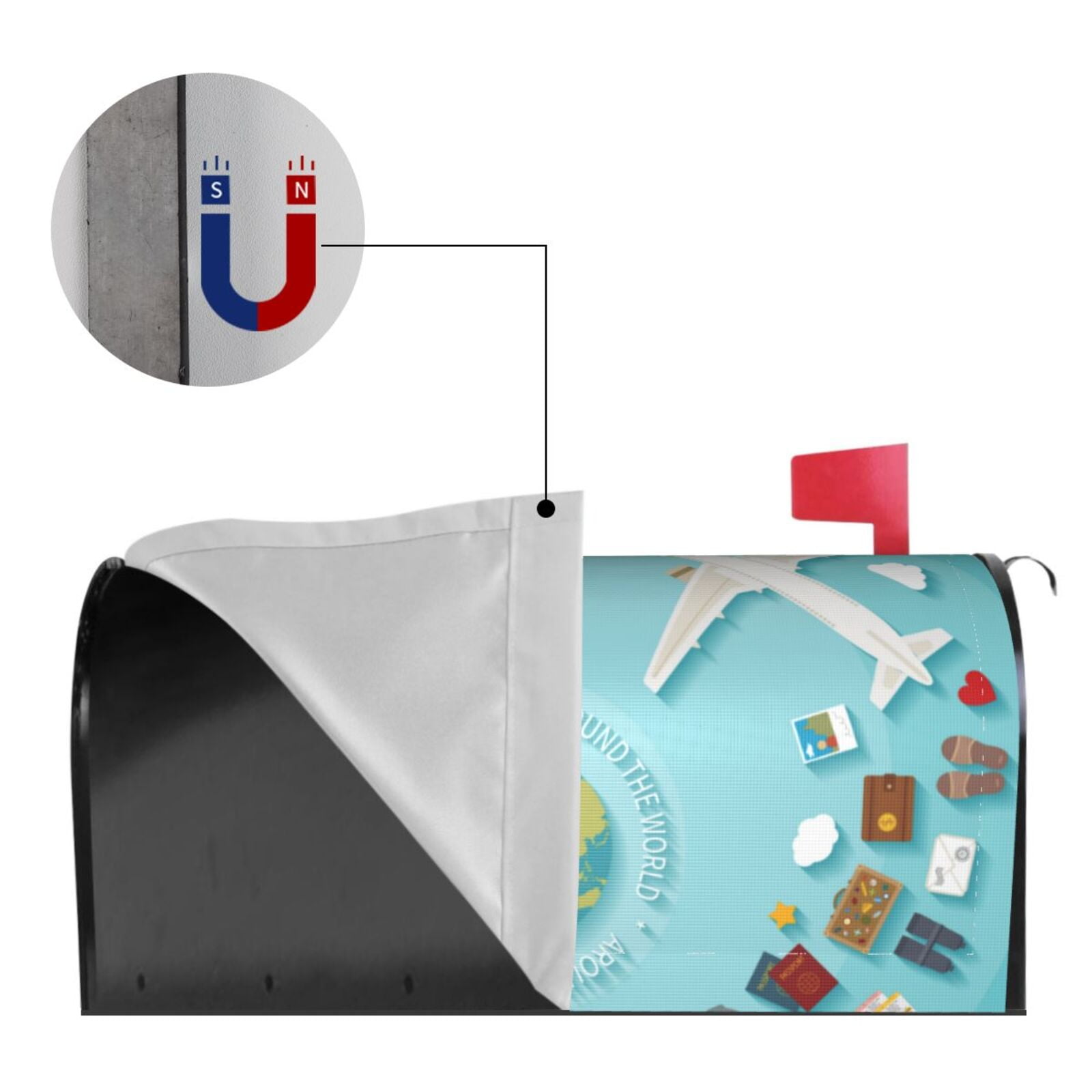 Kdxio Magnetic Mailbox Cover 21x18 in Mailbox Cover Outdoor Decoration Holiday Mailbox Covers for Home Garden Yard-21x18 in