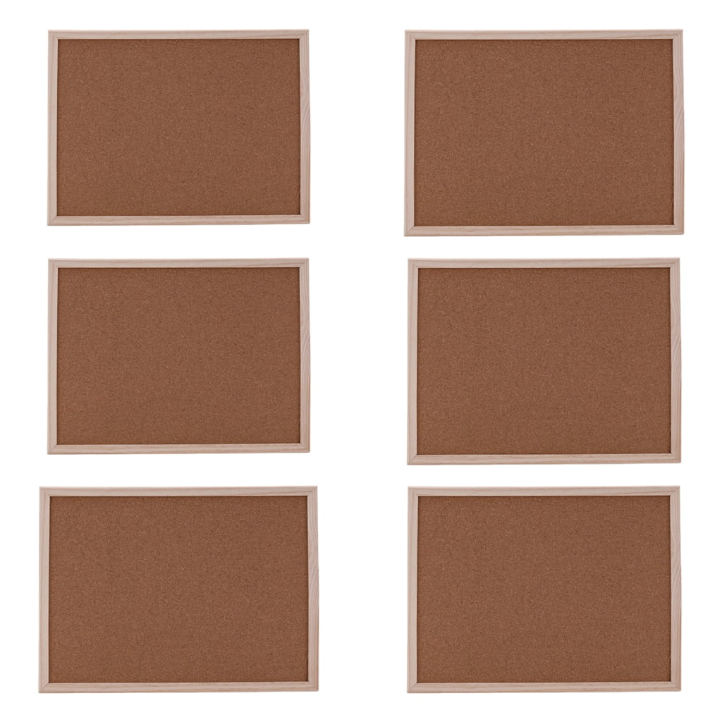 JZROCKER Wood Frame Cork Board Cork Notice Board Decorative Pin Board Cork Bulletin Board Memo Board for Kitchen Classroom Office