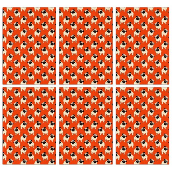 6 Pcs Funny Kitchen Towels,Pug Dog Microfiber Dish Towels,Kitchen Tea Towels,Kitchen Towel Set (18" X 26")