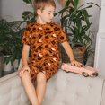 thumbnail image 4 of Wukai Ensemble de Pyjama Rétro Imprimé Halloween Manches Courtes et Sommeil pour Enfants, 2 Pcs-3TG, 4 of 6