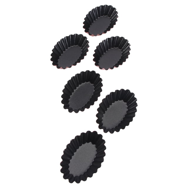 CTIRCHIU 6pcs Non Stick Egg Tart Reusable Baking Cups For Cookies Pudding And For Home Baking And Desserts