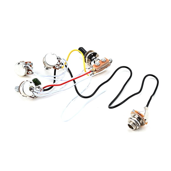 Soidarity Kit de arnés de cableado de interruptor, pieza para guitarras, piezas reemplazadas, herramientas de reparación, tapa de punta Accesorios para instrumentos musicales