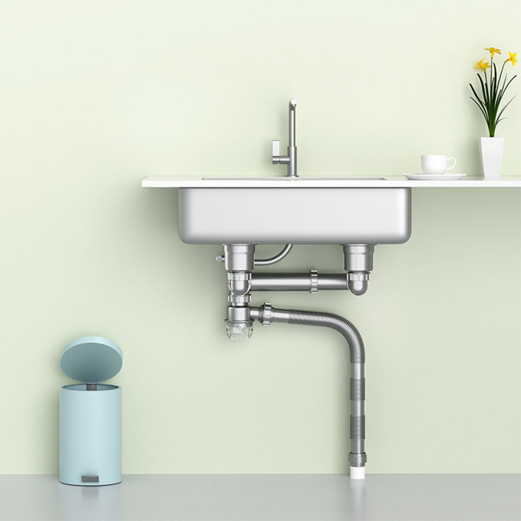 Zorvai Portable Kitchen Sink Drain Set Accessory for Easy Installation Designs