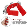thumbnail image 3 of 4pcs Wrist Bells, Jingle Bells Ankle Bells Percussion Instruments Musical Rhythm  4 Silver Bells for Christmas, Red, 3 of 6