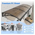 thumbnail image 5 of Awning for Door Entrance 40x48 Inches,Awnings for Doors with Separate Drainage,Front Door Awning Exterior,Polycarbonate UV, Rain, and Snow Protection for Porch,Patio,Window,Deck, 5 of 9
