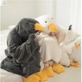 thumbnail image 4 of Snuggy Ducks, Goose Blanket Hoodie, Funny Duck Rubber Wearable Blanket Hoodies, Goose Blankets White Duck Costume, 4 of 8