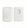 thumbnail image 1 of Cartera Wallet Alcantara Gamuza Suave Para Iphone Magsafe Blanco., 1 of 7