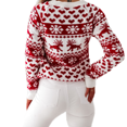 thumbnail image 4 of Loliuicca Womens Christmas Snowflake Long Sleeve Knitted Pullover Ugly Sweater, 4 of 4