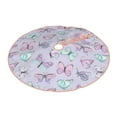 thumbnail image 2 of Bingfone Christmas Tree Skirt Mat Christmas Decoration Interior 36"-Purple Butterfly, 2 of 8