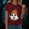 thumbnail image 2 of Duqingm Halloween Shirts for Women Fall Tee Shirt Funny Graphic Tshirt Clothes,L, 2 of 7