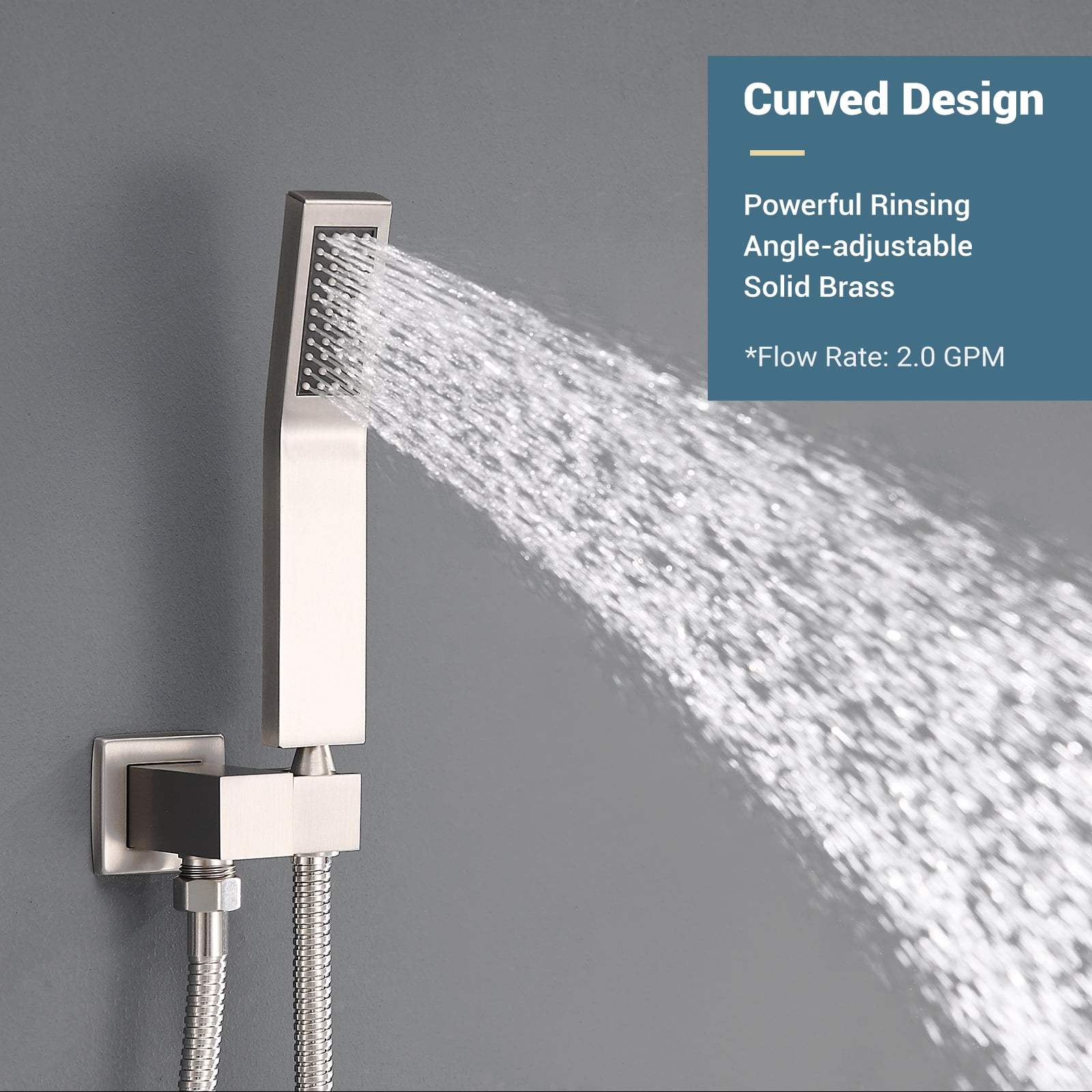FOSES Brass Brushed Nickel Tub Shower Faucet