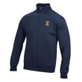 thumbnail image 2 of Men's Navy Illinois Fighting Illini Big Cotton Quarter-Zip Pullover Sweatshirt, 2 of 3