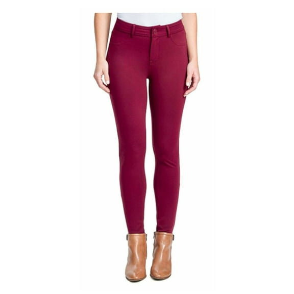 Seven7 Womens Size 6 (5-Pocket) Skinny Leg Ponte Legging Pants, Wine Tasting
