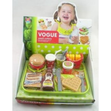 Fast Food Hamburger Tray Kids Meal With Fries And Drink