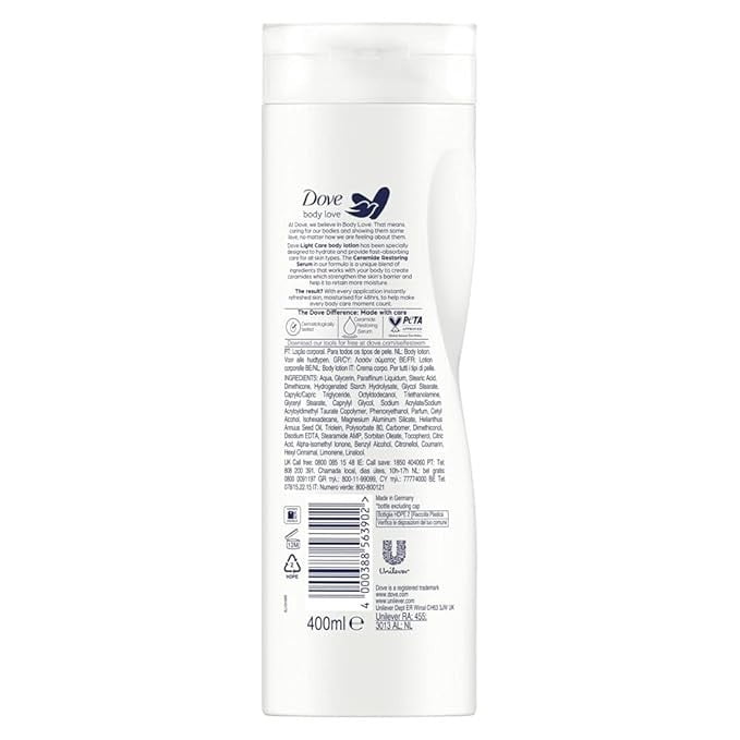 Dove Body Love Moisturizing Body Lotion Nourishing Skin Care Ceramide 13 oz-6 Pk