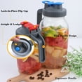 thumbnail image 4 of GMCOZY Mason Jar Pitcher with Pour Spout Lids & Handle, 64oz, Glass, Airtight Leak Proof, 4 of 5