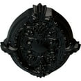 thumbnail image 3 of Ekena Millwork 26 3/8"W x 17 1/4"H x 1 3/4"P Marcella Ceiling Medallion (Fits Canopies up to 3"), Hand-Painted Jet Black, 3 of 4