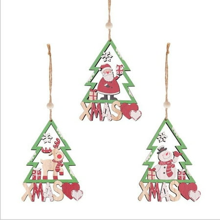 

Pianpianzi Vintage Thanksgiving Decorations for Home Valentine Garland with Lights Outdoor Crystals Wooden Santa Snowman Milu Deer Pendant Christmas Tree Decorations