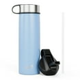 thumbnail image 1 of Costway 22 oz Double Wall Insulated Water Bottle Stainless Steel w/ 2 Lids & Straw, 1 of 10