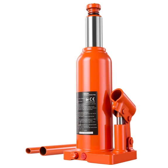 KFFKFF Hydraulic Bottle Jack 4 Ton (8818.5 lbs) with 7.64"-14.92" Lifting Range, Suitable for Midsize Sedans, SUVs, Durable Multi-Directional Jack with Carrying Case and Extended Handle