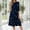 Blue, variant on Dresses For Women 2026 Round Neck 3/4 Sleeve Polka Dot A-Line Casual Dress Pink L