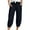 Navy, variant on EDFBUYKRS Female Women Pants Casual Work Pants Women Tall Cargo Women Fashion Straight Leg Casual Pants High Waist Sports Loose Pants M