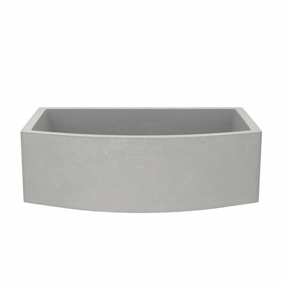 Native Trails Nskq3320 Nativestone 33" Single Basin Farmhouse Concrete Kitchen Sink - Wood