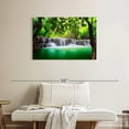thumbnail image 2 of Elephant Stock Huay Mae Khamin Waterfall Wall Art - Horizontal Canvas Wall Art - Living Room Wall Decor - Nature Canvas - Green And White Decor - 36" x 24", 2 of 8