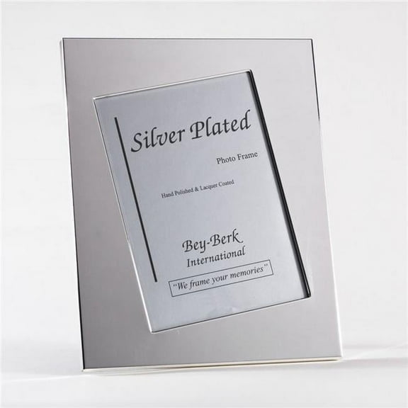 Silver-plated Assymetrical 5x7 Picture Frame with Easel Back QGM21558