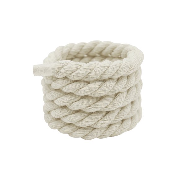INSPIRE CHIC Chunky Rope Laces Round Hand-woven Shoe Laces Solid Color Shoelaces for Sneakers 1 Pair 200cm/78.74" Beige