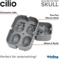 thumbnail image 2 of Frieling Cranio Silicone Ice Cube Tray, 2 of 4
