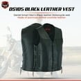 thumbnail image 2 of Daniel Smart XS to 8XL Men Motorcycle Leather Vest Cowhide Biker Leather Vest with Side laces Design, 2 of 5