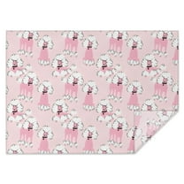 Doodle Poodle Image Rectangle Tablecloth 60"x84",Waterproof Polyester Rectangle Table Cloth, Wipeable Spillproof Polyester Tablecloth for Dining, Camping, Indoor and Outdoor