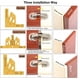 thumbnail image 5 of Paquete de 4 bisagras ocultas para puertas de gabinete sin marco, bisagras de gabinete ocultas, superposición de bisagras de montaje en superficie, superposición parcial, 5 of 5