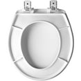 thumbnail image 5 of Mayfair Caswell™ Slow Close Round Plastic Toilet Seat in White Never Loosens, 5 of 13