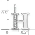 thumbnail image 3 of 14K White Gold Diamond 0.028-CT Letter H Initial Charm Pendant, 3 of 4