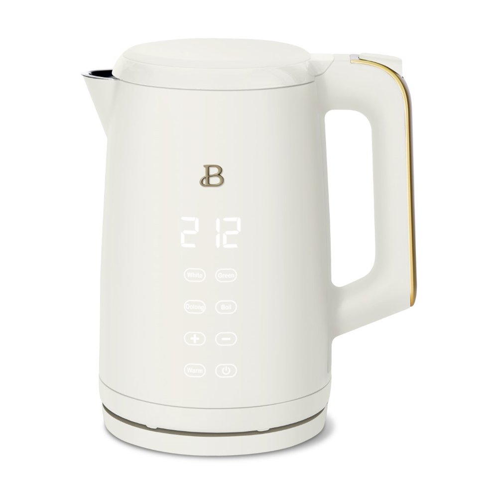 Beautiful 1.7L Electric Kettle, White Icing by Drew Barrymore