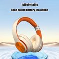 thumbnail image 3 of Clearance! Wireless Bluetooth Noise Cancelling Headphones, Over Ear Bluetooth Headphones, HD Call Low Delay, HiFi Stereo Sound, Wired & Wireless Modes, Folding Headset, for Travel, Home, Work Orange, 3 of 6
